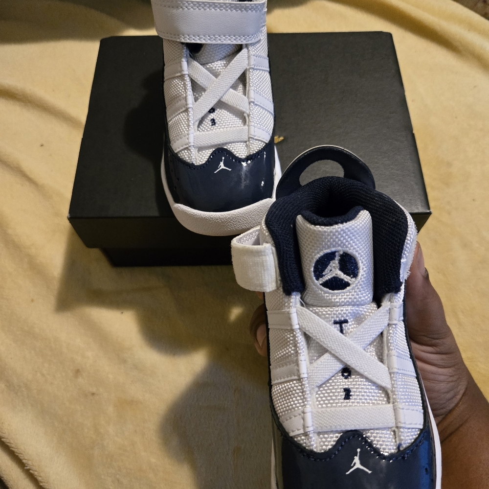 NEW Toddler Jordan 6 Rings TD in White and Navy